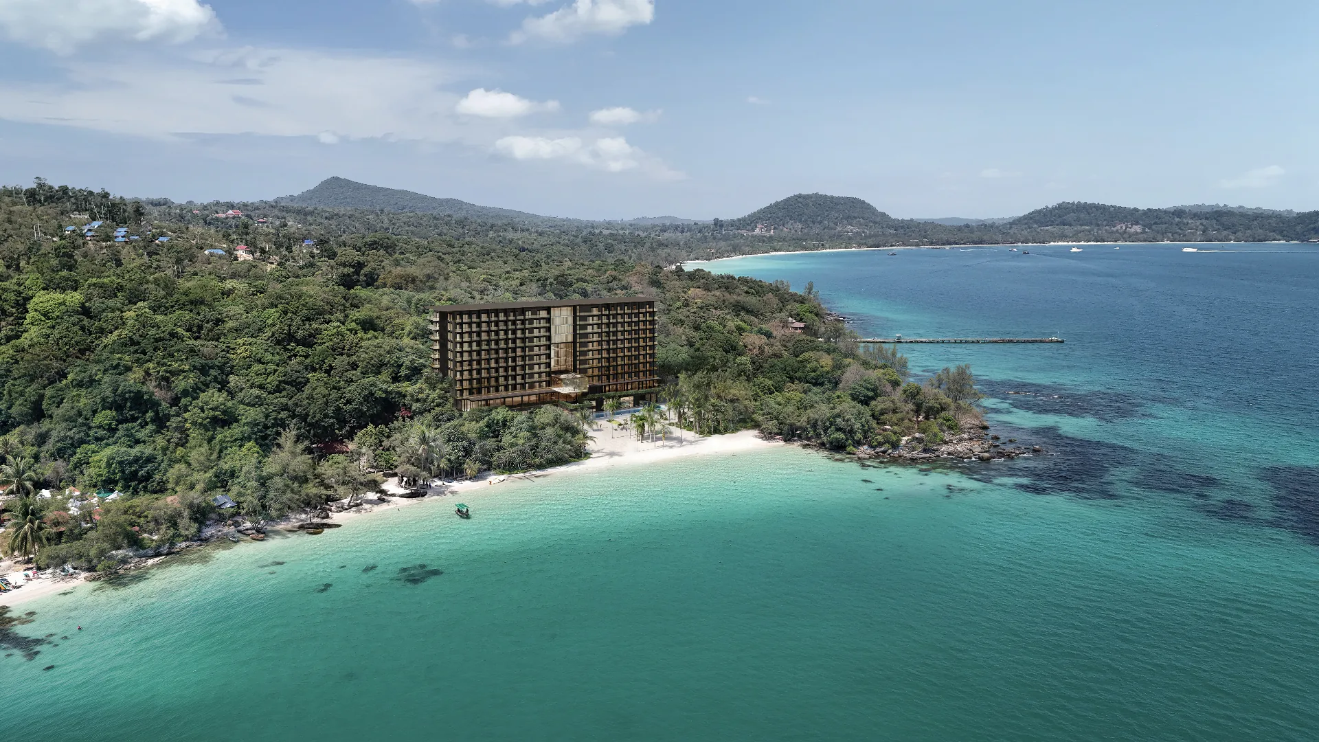 Koh Rong island, Cambodia — white sand beach and tropical forest